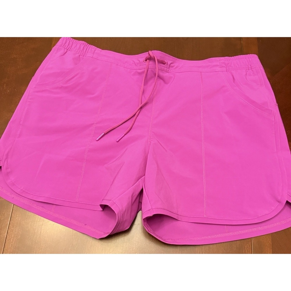 NWOT Lands' End Women's Swim Short Built-in-Bikini Bottoms Vibrant Pink, Sz. 16